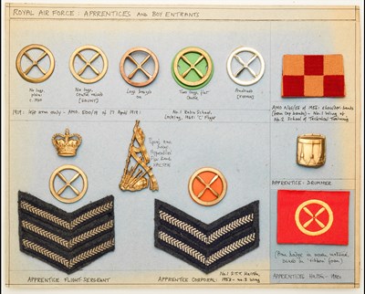Lot 430 - RAF Un-established, Volunteer Pipe Band and No. 1 School of Technical Training Pipe Band insignia