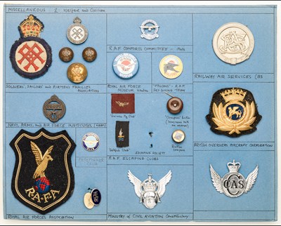 Lot 433 - Miscellaneous Civilian RAF-Associated badges with Airline badges 1930s with RAF and RAF-associated