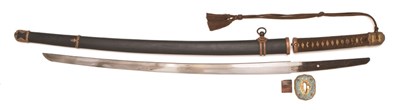 Lot 2 - A JAPANESE W.W.II OFFICER'S KATANA