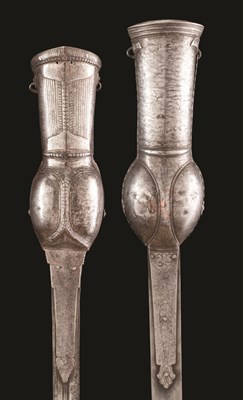 Lot 26 - TWO SOUTH INDIAN GAUNTLET SWORDS