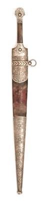 Lot 59 - A CAUCASIAN SILVER-MOUNTED KINDJAL