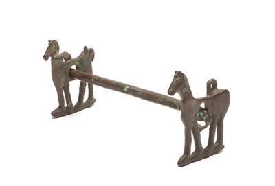 Lot 79 - A RARE PERSIAN BRONZE HORSE BIT