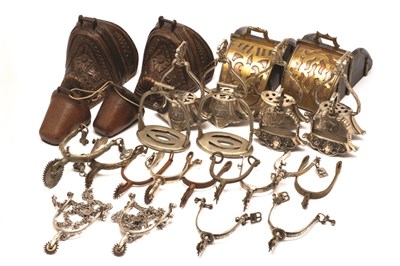 Lot 88 - A LARGE GROUP OF SOUTH AMERICAN STIRRUPS AND SPURS