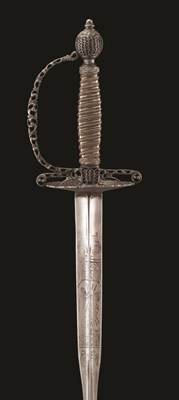Lot 116 - A RARE RUSSIAN SMALL-SWORD WITH CUT-STEEL HILT
