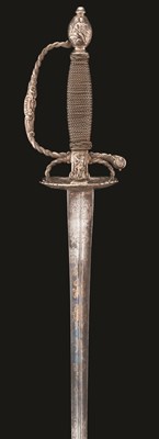 Lot 119 - A FRENCH SILVER-HILTED SMALL-SWORD