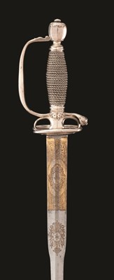 Lot 123 - A SILVER-HILTED SMALL-SWORD