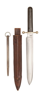 Lot 125 - A BOWIE KNIFE BY J. RODGERS & SONS