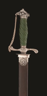 Lot 127 - A SILVER-MOUNTED HUNTING SWORD