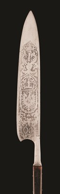 Lot 133 - A RARE ETCHED GLAIVE FOR THE GUARD OF THE EMPEROR LEOPOLD I