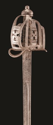 Lot 141 - A SCOTTISH BASKET-HILTED SWORD BY HARVEY
