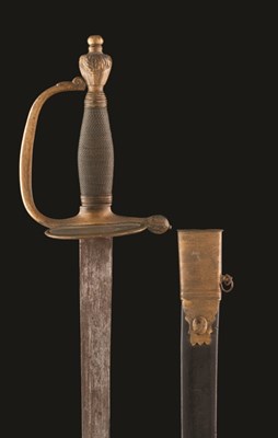 Lot 144 - A 1796 PATTERN INFANTRY OFFICER'S SWORD AND A BANDSMAN'S SWORD