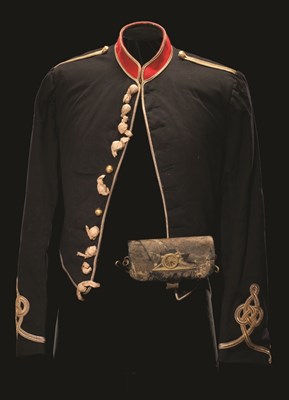 Lot 186 - AN OFFICER'S STABLE JACKET AND UNDRESS POUCH