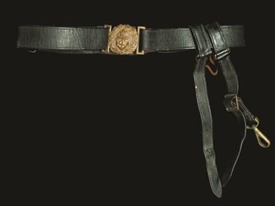 Lot 195 - A MIDSHIPMAN'S DIRK BELT AND SLINGS