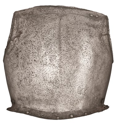 Lot 219 - A NORTH GERMAN BACKPLATE OF SIEGE WEIGHT