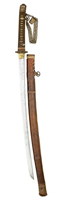 Lot 17 - A JAPANESE W.W.II NAVAL OFFICER'S SWORD (KATANA)