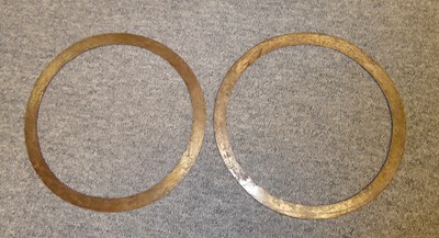 Lot 94 - TWO INDIAN THROWING QUOITS (CHAKRAM)
