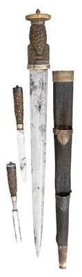 Lot 152 - A SCOTTISH SILVER-MOUNTED DIRK