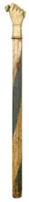Lot 417 - A RARE GERMAN LATTEN AND IRON WAR HAMMER