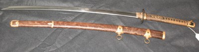 Lot 4 - A JAPANESE W.W.II OFFICER'S SWORD (KATANA)