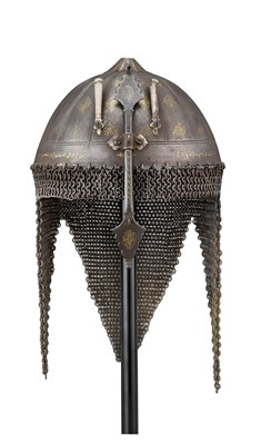 Lot 63 - **AN INDO-PERSIAN HELMET (KULAH KHUD)