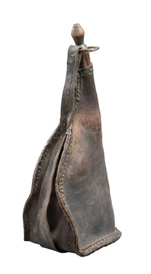 Lot 78 - A RARE OTTOMAN LEATHER FLASK