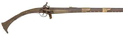 Lot 83 - **A 16 BORE OTTOMAN BALKAN MIQUELET-LOCK MUSKET