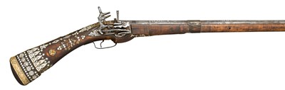 Lot 85 - **A 12 BORE OTTOMAN BALKAN MIQUELET-LOCK MUSKET