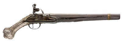 Lot 90 - **AN 18 BORE OTTOMAN FLINTLOCK HOLSTER PISTOL
