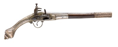 Lot 91 - **A 20 BORE OTTOMAN BALKAN MIQUELET-LOCK PISTOL