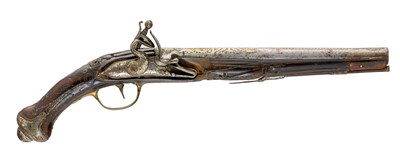 Lot 92 - TWO 16 BORE OTTOMAN FLINTLOCK HOLSTER PISTOLS