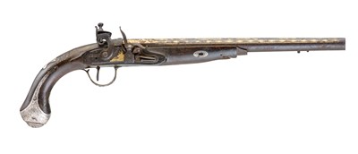 Lot 94 - **A 16 BORE FLINTLOCK PISTOL FOR PRESENTATION TO AN EASTERN POTENTATE