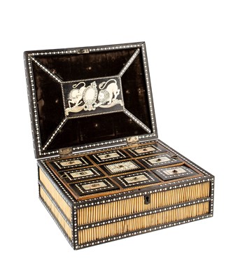 Lot 741 - A SINHALESE WORKBOX, SRI LANKA, LATE 19TH CENTURY