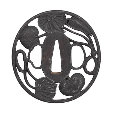 Lot 94 - FIVE JAPANESE SWORD GUARDS (TSUBA)