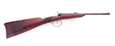 Lot 74 - a saxon percussion saloon rifle by ign rechenmacher in weimar