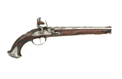 Lot 104 - a german flintlock holster pistol by ioh cristophe. kuchenreiter