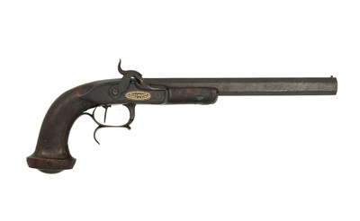 Lot 155 - a french percussion duelling pistol by baucheron pirmet a paris