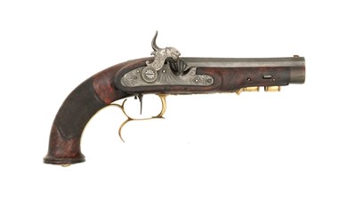 Lot 163 - german percussion rifled target pistol