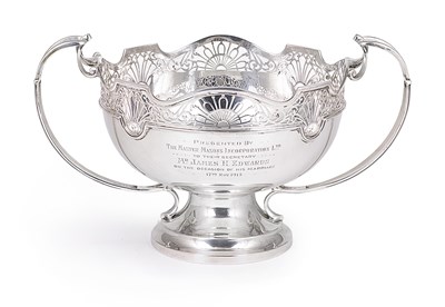 Lot 221 - A GEORGE V SILVER ROSEBOWL