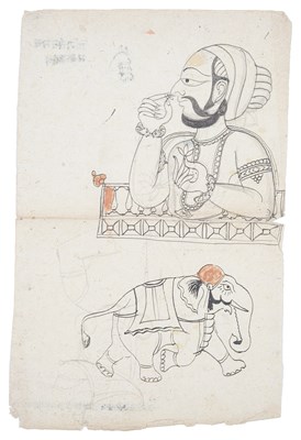 Lot 220 - A FOLIO WITH TWO DRAWINGS