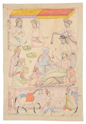 Lot 232 - TWO SICK MEN BEING TENDED BY PHYSICIANS