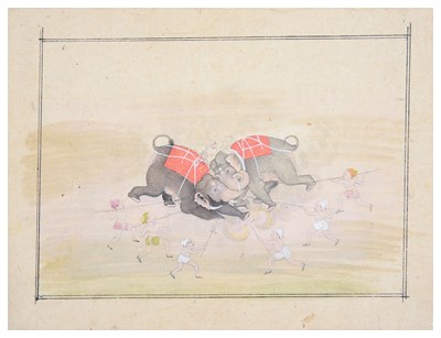 Lot 236 - AN ELEPHANT FIGHT