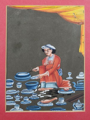 Lot 239 - SIX PAINTINGS OF INDIAN SERVANTS