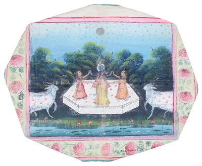Lot 274 - A SMALL PAINTED COTTON COVER (KHANDAPATA)