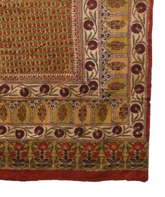 Lot 276 - A LARGE BLOCK PRINTED COTTON PANEL