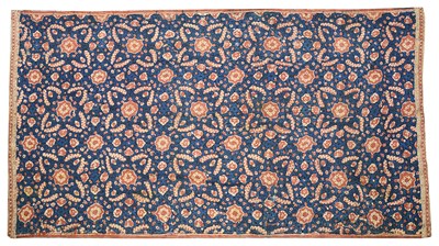 Lot 278 - A BLOCK PRINTED AND RESIST DYED COTTON PANEL