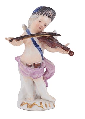 Lot 281 - A BERLIN (WEGELY) FIGURE OF CUPID IN DISGUISE