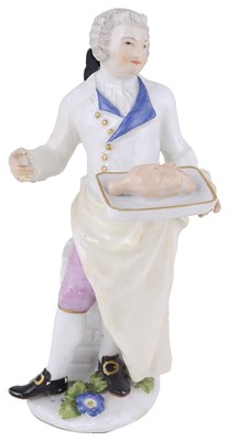 Lot 294 - A MEISSEN 'CRIS DE PARIS' SERIES FIGURE OF A WAITER