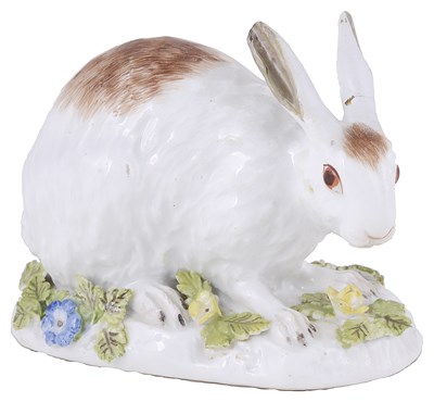 Lot 300 - A MEISSEN FIGURE OF A HARE