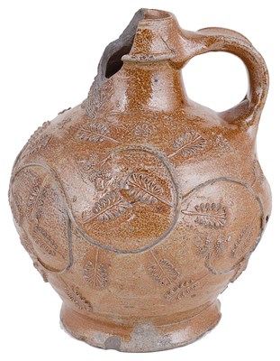Lot 330 - A GERMAN SALTGLAZE STONEWARE BARTMANN JUG