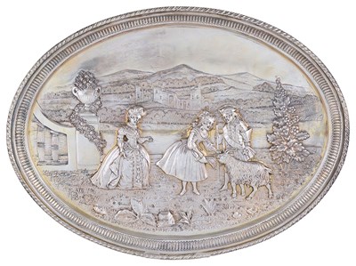 Lot 356 - A SILVER TRAY